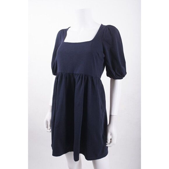 Boden Womens Square Neck Jersey Dress UK 10P US 6P Navy Blue D0157 NWT - Picture 4 of 6